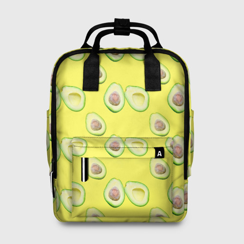 Женский рюкзак 3D с принтом Авокадо ягода, вид спереди #2