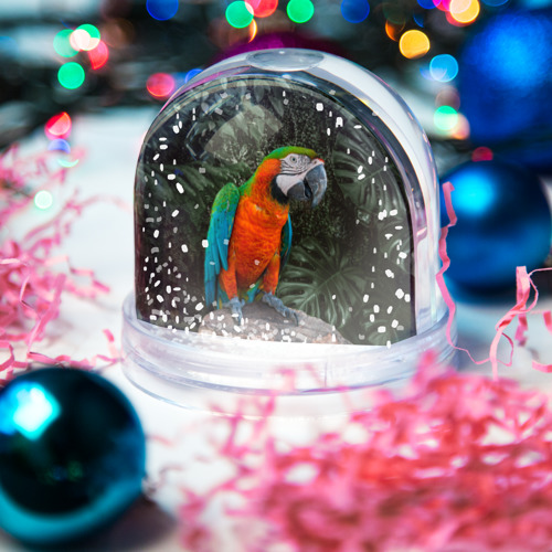 Игрушка Снежный шар Попугай Макао - фото 3