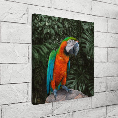 Холст квадратный Попугай Макао, цвет 3D печать - фото 3