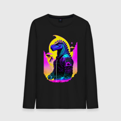 Мужской лонгслив хлопок Cool dinosaur cyberpunk - neural network