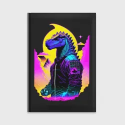 Ежедневник Cool dinosaur cyberpunk - neural network