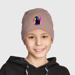 Детская шапка демисезонная Cool dinosaur - Cyberpunk - neural network - фото 2