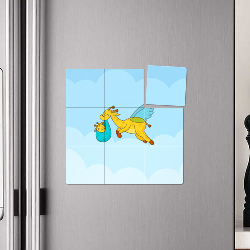 Магнитный плакат 3Х3 Жираф в облаках - фото 4
