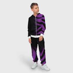 Детский костюм 3D Фиолетовый с черными полосками зебры - фото 2