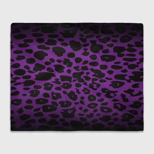 Плед с принтом Фиолетовый леопард, вид спереди №1