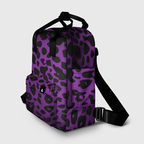 Женский рюкзак 3D Фиолетовый леопард - фото 2
