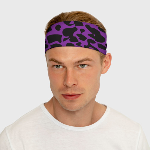 Повязка на голову 3D Фиолетовый леопард - фото 5