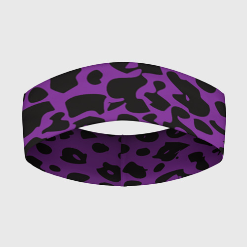 Повязка на голову 3D Фиолетовый леопард