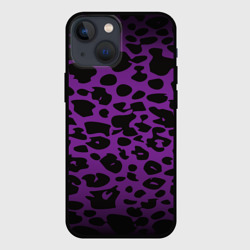 Чехол для iPhone 13 mini Фиолетовый леопард