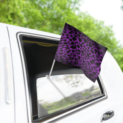 Флаг для автомобиля Фиолетовый леопард - фото 2