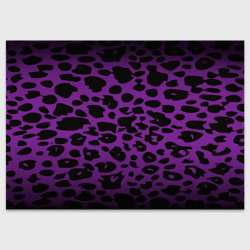 Поздравительная открытка Фиолетовый леопард