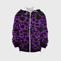 Детская куртка 3D Фиолетовый леопард
