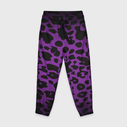 Детские брюки 3D Фиолетовый леопард