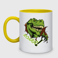 Кружка двухцветная T rex roarr