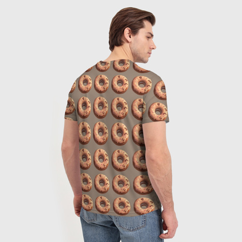 Мужская футболка 3D Паттерн пончик в стиле аниме, цвет 3D печать - фото 4