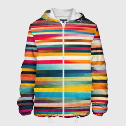Мужская куртка 3D Разноцветные горизонтальные полосы