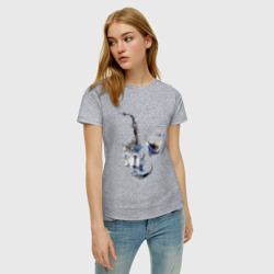 Женская футболка хлопок Саксофон дым Тень - фото 2