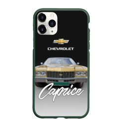 Чехол для iPhone 11 Pro матовый Американская машина Chevrolet Caprice 70-х годов