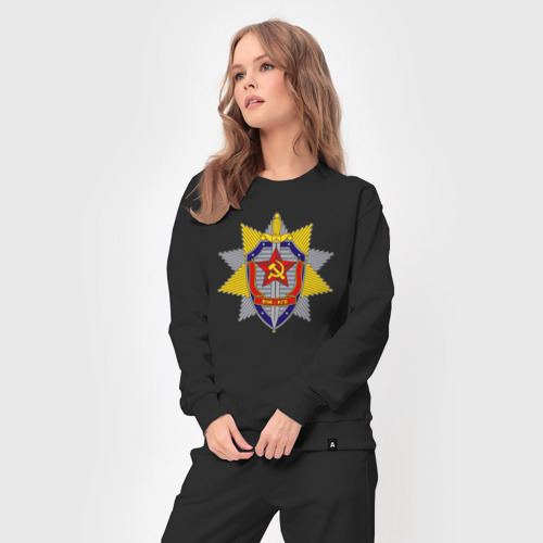 Женский костюм хлопок ВЧК КГБ, цвет черный - фото 5