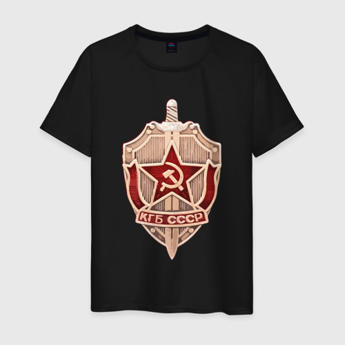Мужская футболка хлопок КГБ СССР, цвет черный