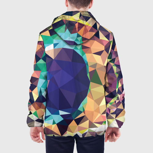 Мужская куртка 3D Красочная многоугольная абстракция, цвет 3D печать - фото 5