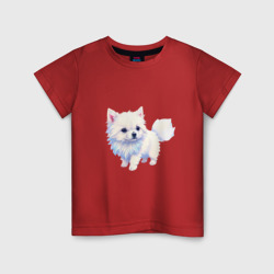 Детская футболка хлопок Милый пушистый щеночек