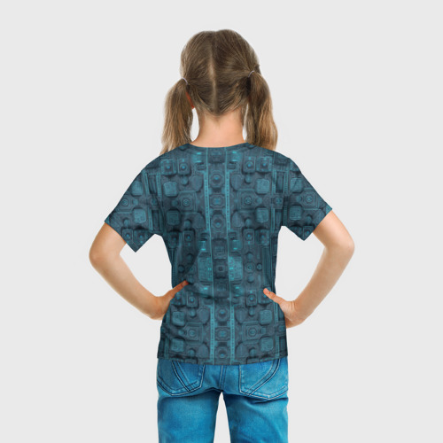 Детская футболка 3D Паттерн микросхема, цвет 3D печать - фото 6