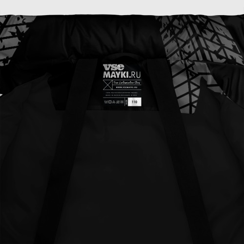 Зимняя куртка для девочек 3D Jeep tire tracks, цвет черный - фото 7