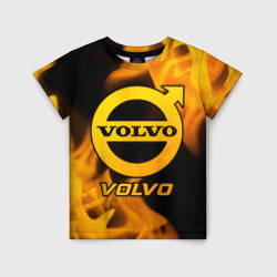 Детская футболка 3D Volvo - gold gradient