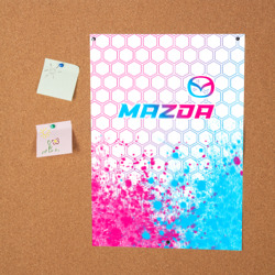 Постер Mazda neon gradient style: символ сверху - фото 2