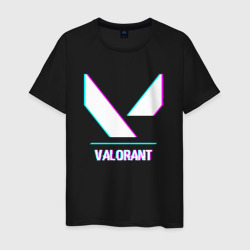 Мужская футболка хлопок Valorant в стиле glitch и баги графики