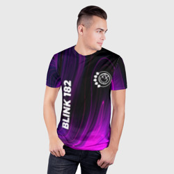 Мужская футболка 3D Slim Blink 182 violet plasma - фото 2