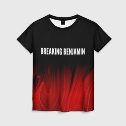 Женская футболка 3D Breaking Benjamin red plasma