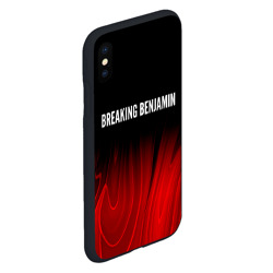 Чехол для iPhone XS Max матовый Breaking Benjamin red plasma - фото 2