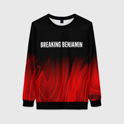 Женский свитшот 3D Breaking Benjamin red plasma