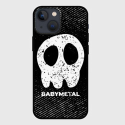 Чехол для iPhone 13 mini Babymetal с потертостями на темном фоне