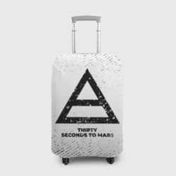 Чехол для чемодана 3D Thirty Seconds to Mars с потертостями на светлом фоне