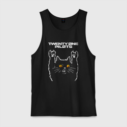 Мужская майка хлопок Twenty One Pilots rock cat