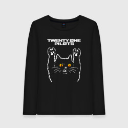 Женский лонгслив хлопок Twenty One Pilots rock cat