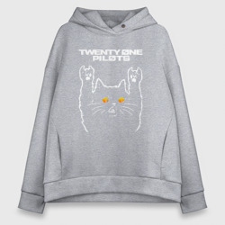 Женское светящееся худи Twenty One Pilots rock cat