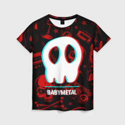 Женская футболка 3D Babymetal rock glitch