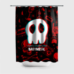Штора 3D для ванной Babymetal rock glitch