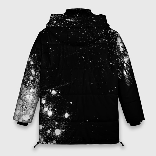Женская зимняя куртка Oversize Architects и рок символ на темном фоне, цвет черный - фото 2