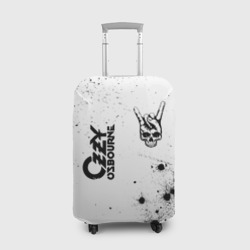 Чехол для чемодана 3D Ozzy Osbourne и рок символ на светлом фоне