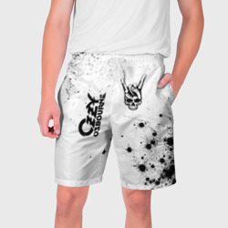 Мужские шорты 3D Ozzy Osbourne и рок символ на светлом фоне