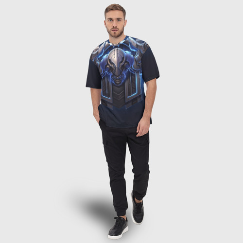 Мужская футболка oversize 3D Силовая кибер броня, цвет 3D печать - фото 5