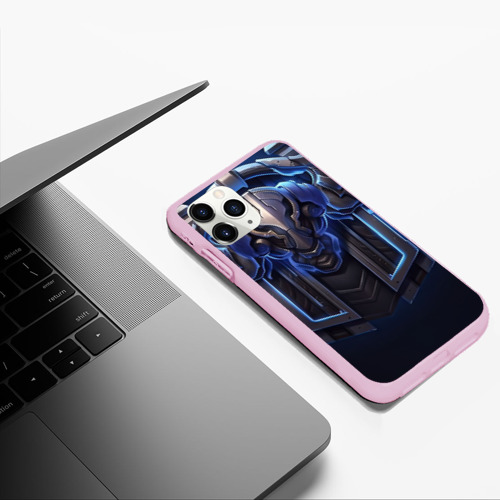 Чехол для iPhone 11 Pro Max матовый Силовая кибер броня, цвет розовый - фото 5
