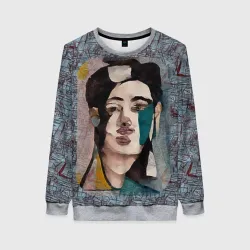 Женский свитшот 3D Усталость