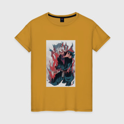 Огненный монах - габимару – Женская футболка хлопок с принтом купить со скидкой в -20%