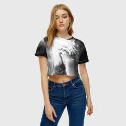 Женская футболка Crop-top 3D Габимару - адский рай - фото 2